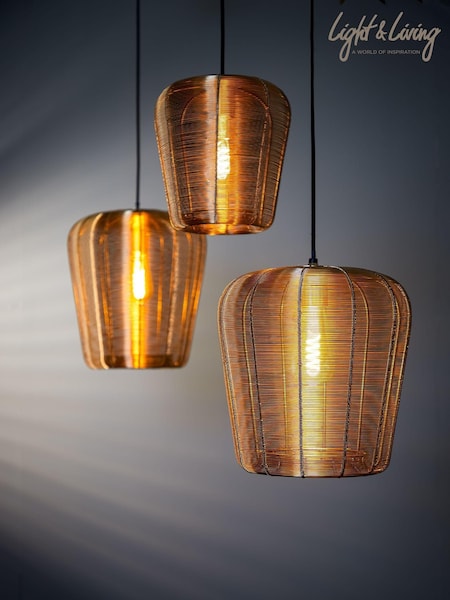 Light & Living Gold Adeta Pendant Ceiling Light (AU6189) | £96