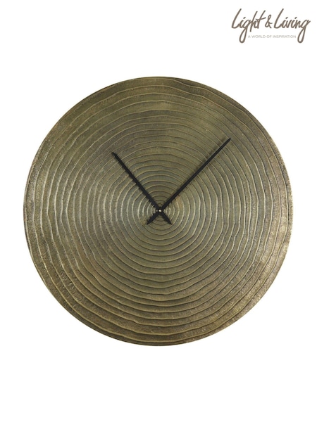 Light & Living Bronze Cervino Wall Clock (AU6199) | £252