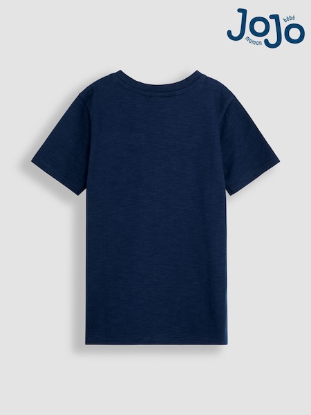 JoJo Maman Bébé Blue 2 Pack New York & Striped T-Shirts (AU6288) | £22 - £23