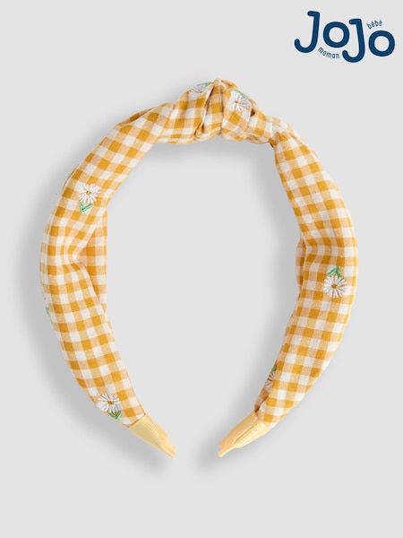 JoJo Maman Bébé Yellow Floral Print Knot Headband (AU6320) | £7