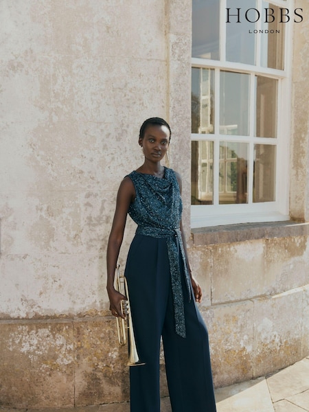 Hobbs Blue Zuri Jumpsuit (AU6340) | £199