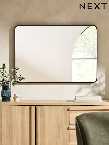 Black Rectangle Wall Mirror (AU6424) | £100