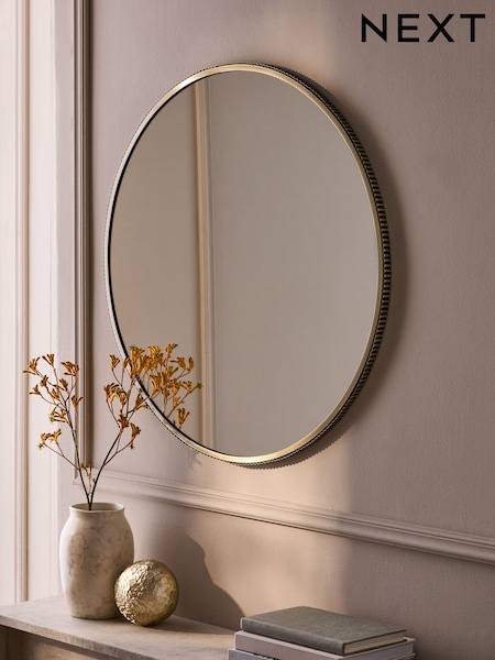 Neutral Hollis Ribbed Wall Mirror (AU6434) | £120