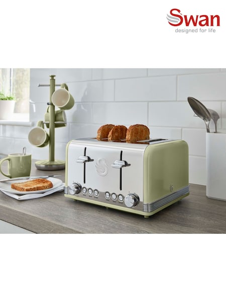 Swan Green 4 Slice Retro Toaster (AU6532) | £60