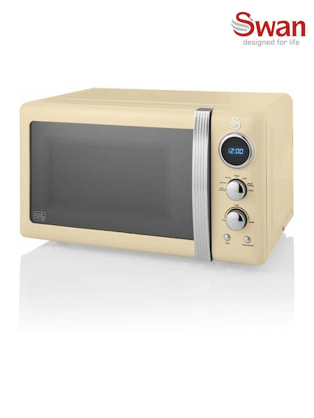 Swan Cream 800W Digital Microwave (AU6543) | £100