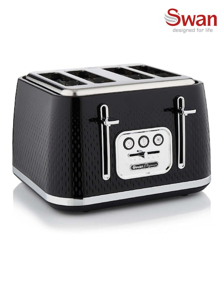 Swan Black Elegance 4 Slice Toaster (AU6549) | £40