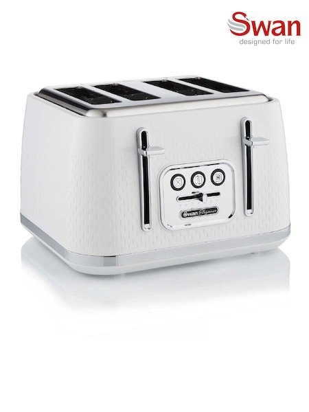 Swan White Elegance 4 Slice Toaster (AU6553) | £40