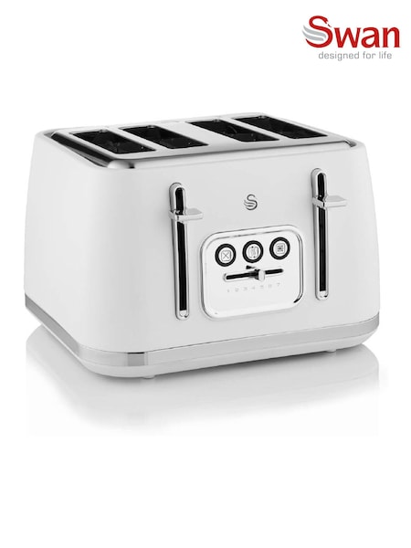Swan White Serenity 2100W 4 Slice Toaster (AU6562) | £40
