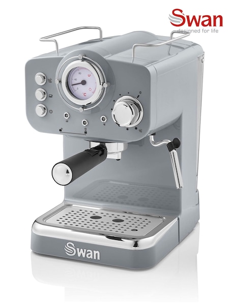 Swan Grey Pump Espresso Coffee Machine (AU6582) | £110