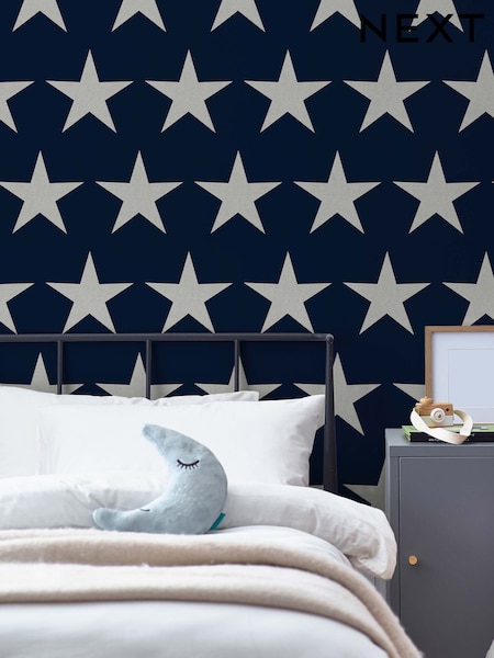 Navy Blue Stars 10M Wallpaper (AU6589) | £36