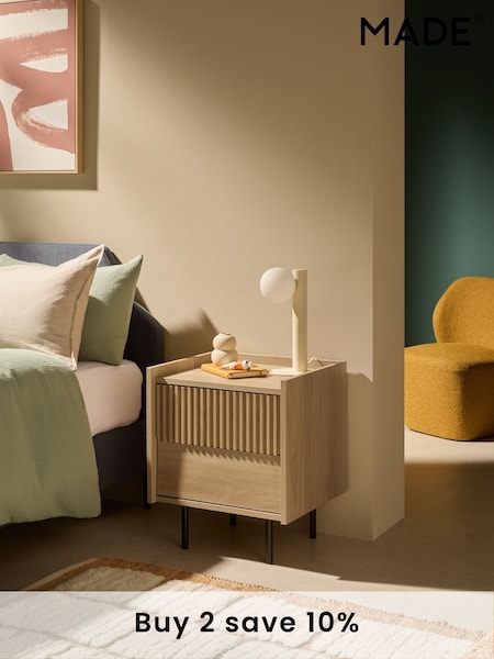 MADE.COM Oak Effect Blaze Bedside Table (AU6661) | £179