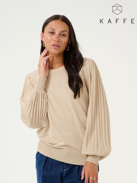 Kaffe Kalone Knit Pullover Jumper With Bishop Sleeves (AU6678) | £55