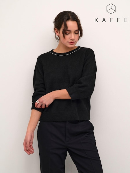 Kaffe Kameridith 3/4 Sleeves Beaded Pullover Jumper (AU6717) | £50
