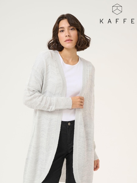 Kaffe Kaemria Long Cardigan With Open Front (AU6725) | £40