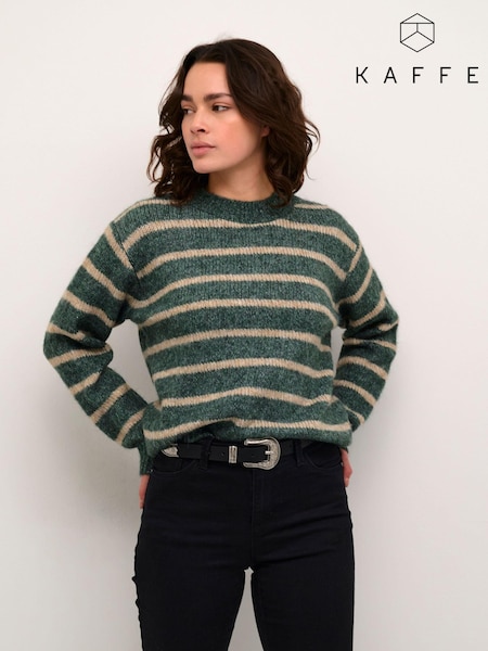 Kaffe Katrina Striped Crew Neck Pullover Jumper (AU6752) | £60