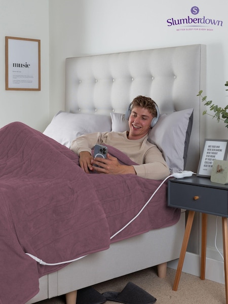 Slumberdown Purple Comfy Hugs 10 Temperature Settings Heated Throw (AU6923) | £60