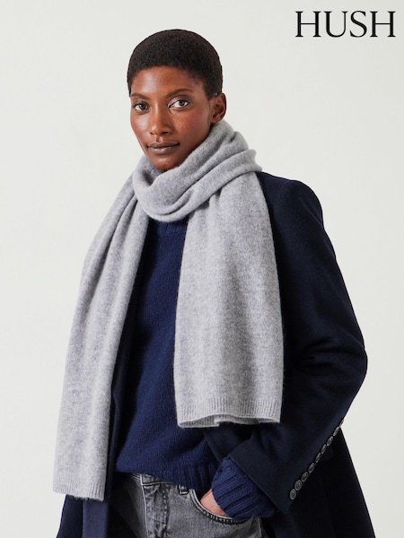 Hush Grey Cashmere Winter Scarf (AU6986) | £110