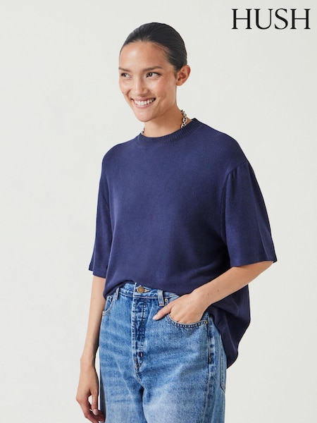Hush Blue Elle Supersoft T-Shirt (AU7035) | £35