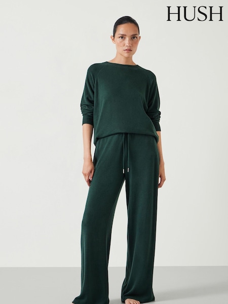 Hush Green Elle Supersoft Wide Leg Joggers (AU7051) | £50