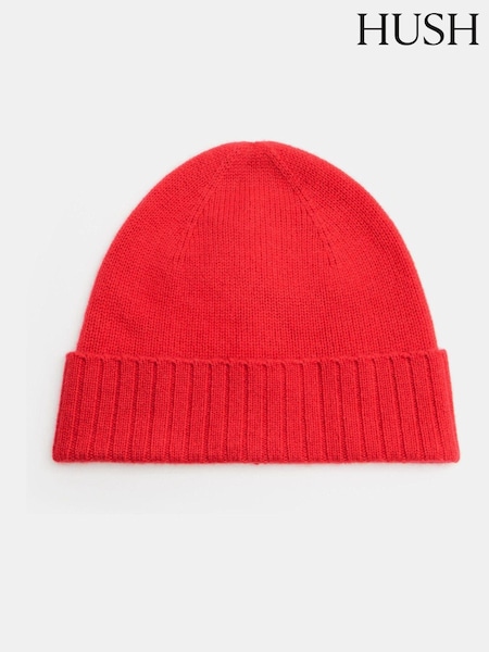 Hush Red Cashmere Beanie (AU7107) | £50