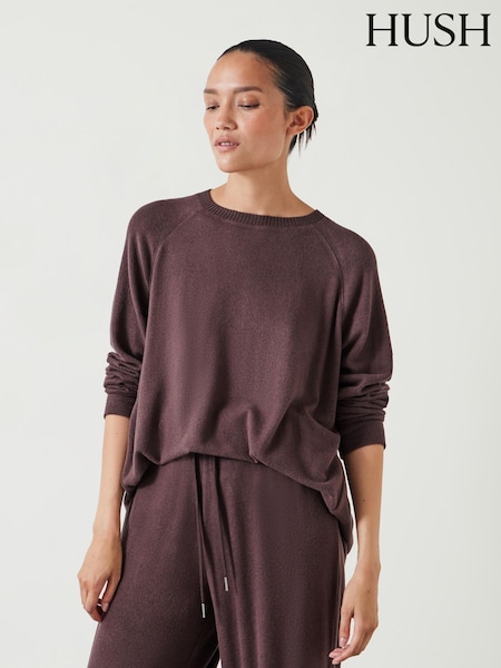 Hush Brown Elle Supersoft Raglan Top (AU7110) | £50