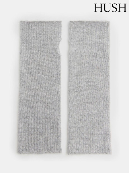 Hush Grey Winter Cashmere Fingerless Gloves (AU7118) | £40