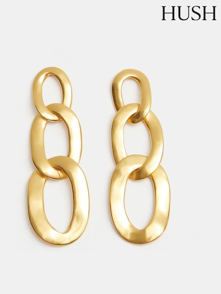 Hush Gold Tone Cameron Chain Link Earrings (AU7150) | £42
