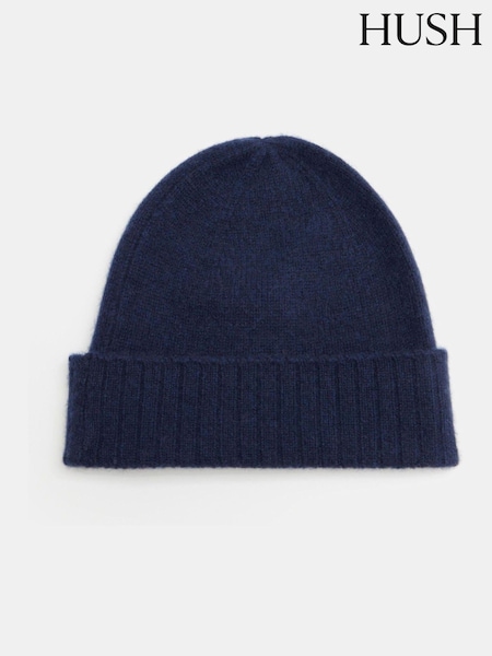 Hush Blue Cashmere Beanie (AU7202) | £50