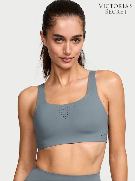 Victoria's Secret Dark Steel Grey Back Close Featherweight Max High Support Sports Bra (AU7372) | £45