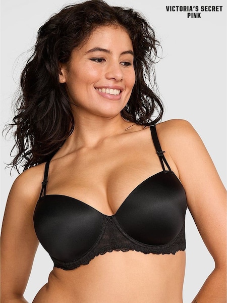 Victoria's Secret PINK Black Lightly Lined Balcony Bra (AU7383) | £35