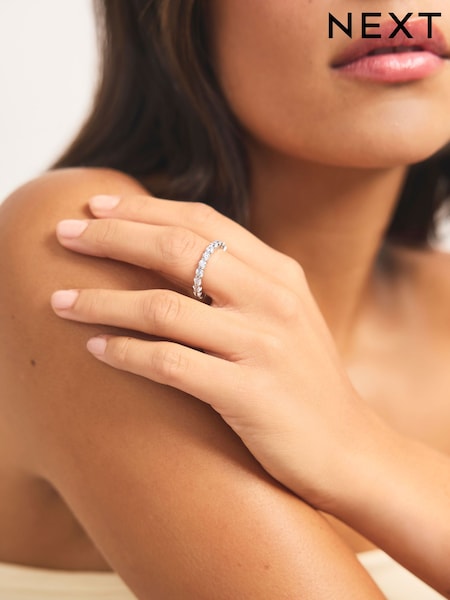 Sterling Silver Sparkle Eternity Ring (AU7415) | £24