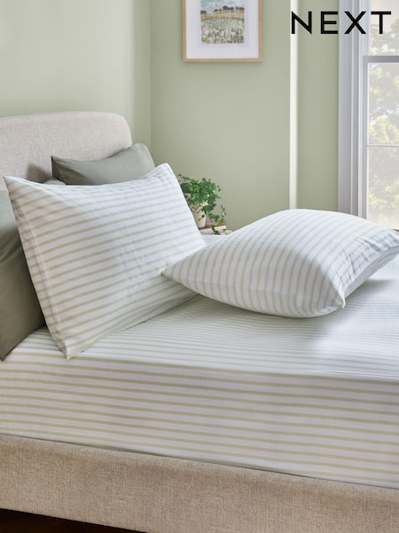 Green Fitted Sheet and Pillowcase Set (AU7444) | £14 - £30