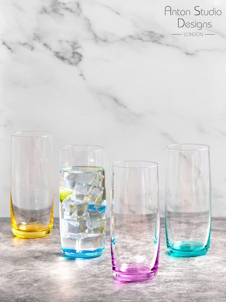 Anton Studio Designs Set of 4 Pink Gala Hiball Tumblers (AU7520) | £38
