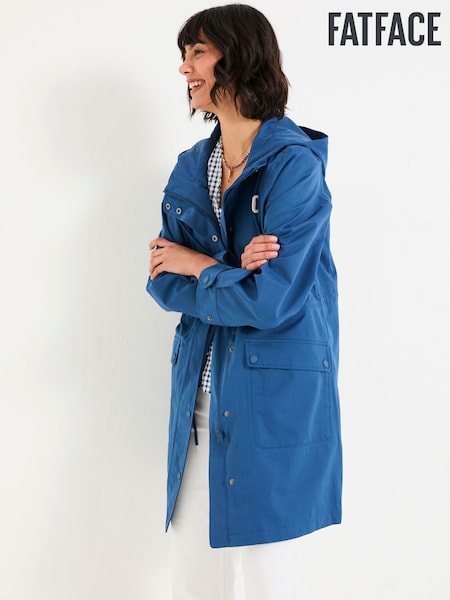 FatFace Lola Navy Lola Waterproof Long Coat (AU7602) | £110