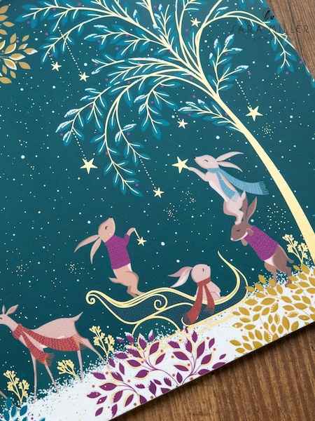 Sara Miller Green Woodland Tales Set of 4 Large Placemats (AU7717) | £37