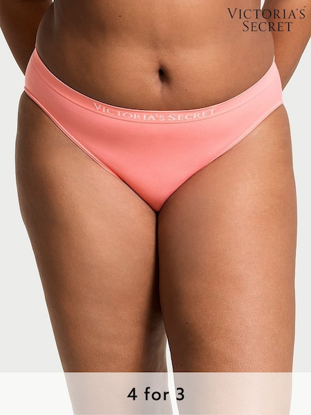 Victoria's Secret Coral Ribbon Orange Bikini Knickers (AU7844) | £9