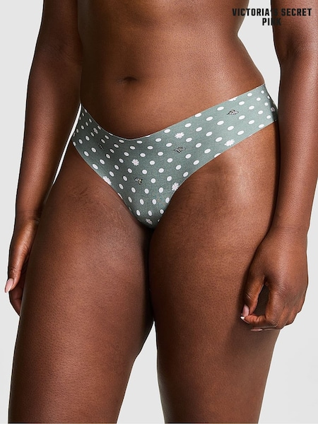 Victoria's Secret PINK Faded Sage Green Thong Knickers (AU7850) | £9