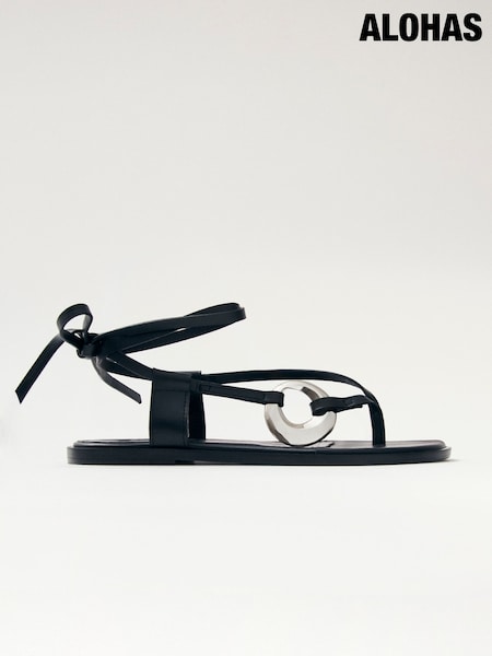 Alohas Black Morosia Sandals (AU7901) | £180