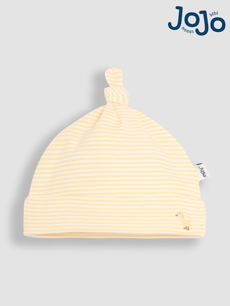 JoJo Maman Bébé Yellow Baby Embroidered Hat (AU8042) | £5