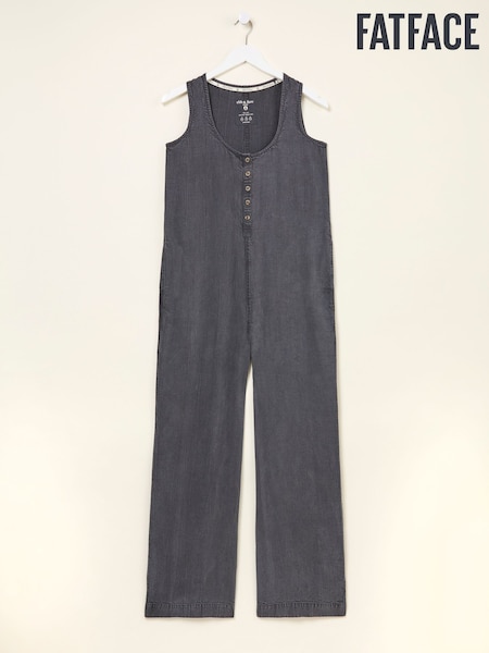 FatFace Tara Charcoal Grey Dungarees (AU8113) | £59