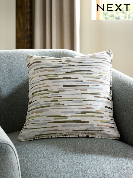Green Abstract Stripe Cushion (AU8248) | £18