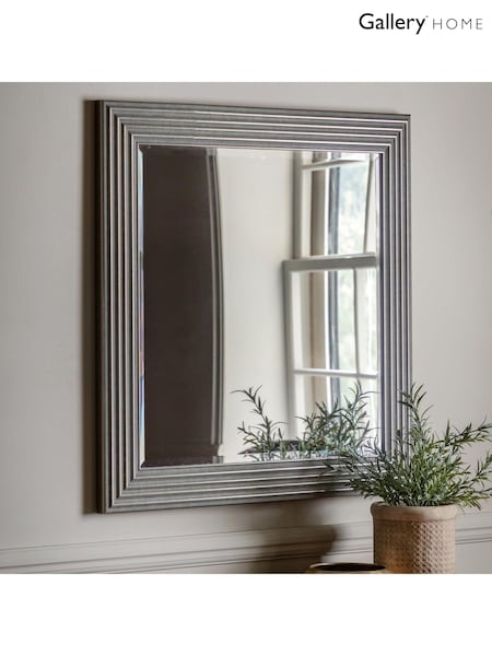 Gallery Home Silver Wells Square Mirror (AU8472) | £210