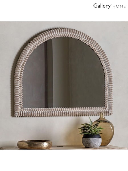 Gallery Home White Lyle Arch Overmantle Mirror (AU8483) | £290