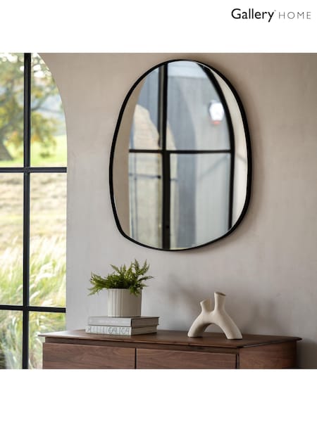 Gallery Home Black Axel Pebble Mirror 70 x 90cm (AU8485) | £199