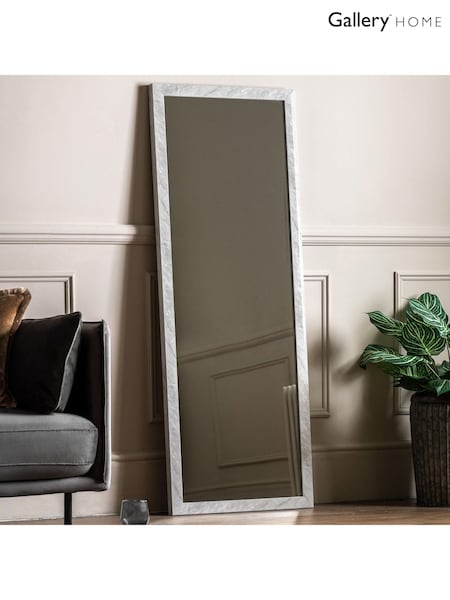 Gallery Home White Wesson Tall Marbled Mirror (AU8506) | £235