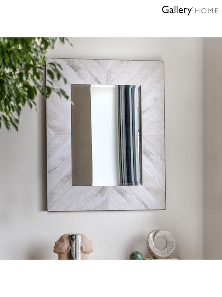 Gallery Home Cream Kole Rectangular Mirror (AU8507) | £290