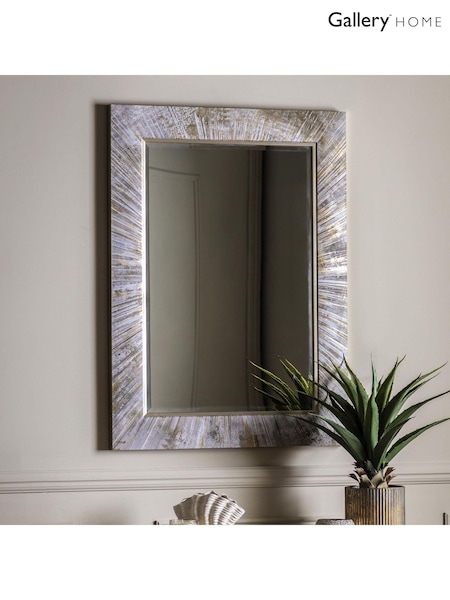 Gallery Home Silver Merrick Rectangle Mirror (AU8515) | £235