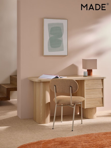 MADE.COM Light Oak Effect Kain Storage Desk (AU8612) | £469