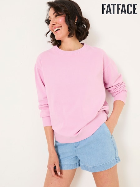FatFace Georgia Light Pink Crew Sweatshirt (AU8620) | £39.50