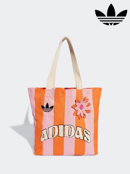 adidas Pink/Orange Stripe 100% Cotton Bag (AU8622) | £35